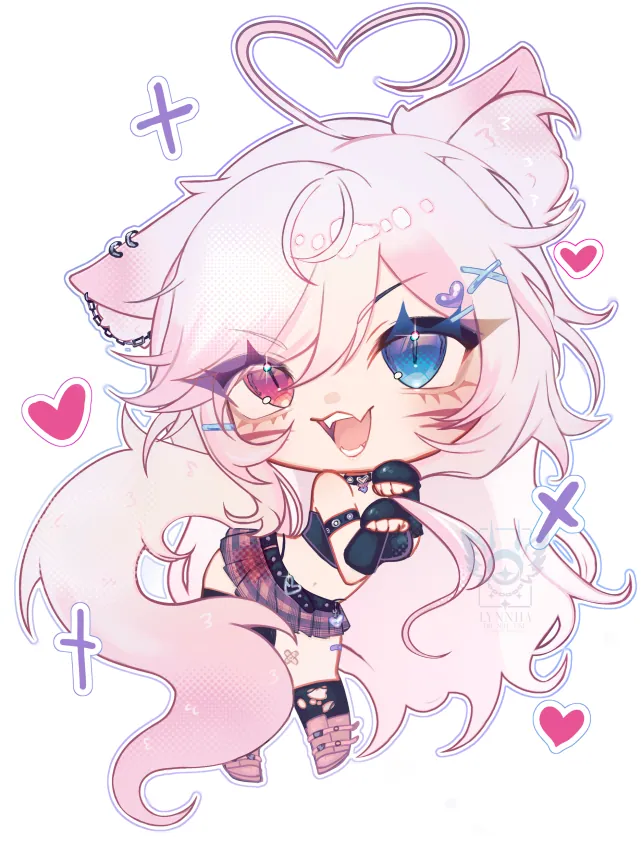 A cute expressive chibi illustration of toulie_ by Lynniia